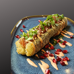  SUSHI DOG z Tatarem z Łososia w Panierce w Panko