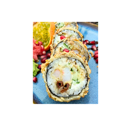 Futomaki w migdałach z krewetką 